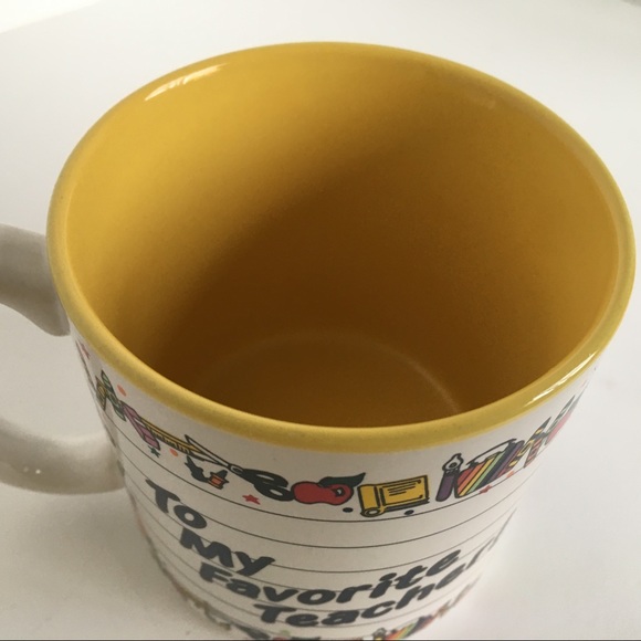 Teacher mug vintage EUC Favorite books apples cup - Picture 5 of 11